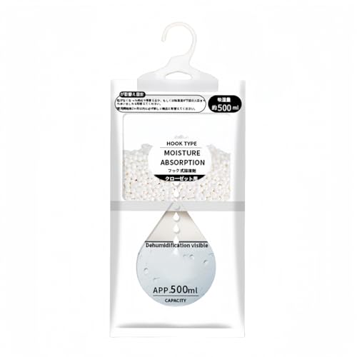 YESWOOP 吊り下げ式除湿機、無香料、防湿乾燥剤ハンギングバッグ、除湿バッグ、吊り下げキャビネット除湿バッグ、除湿機(5個パック)、XGCSD52。