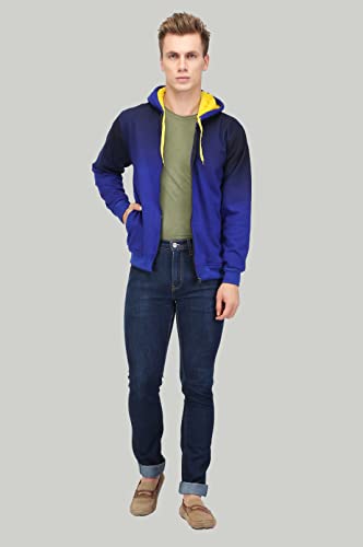 Image of AHHAAAA Men's Cotton Blend Full Sleeve Hooded Sweatshirt Hoodie 151A