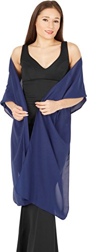 Preisvergleich Produktbild BlackButterfly Chiffon Hochzeit Brautjungfer Abschlussball stahlen Schärpe Schalverpackung Schal (Natchblau)