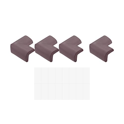 Image of uxcell Corner Guards Edge Protectors, 4Pack Foam Safety Bumper Thicken, 55mm /2.16 inch(L) for Furniture Corner Table Edge Guard, Brown