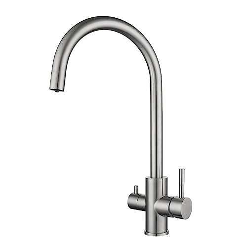 Robinet de cuisine 3 voies pour évier moderne simplifiant l'accès à l'eau filtrée