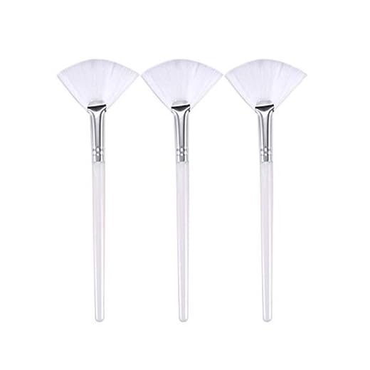 brocha abanico sephora Juego De 3 Pinceles Para Abanico, Pinceles Faciales Suaves, Pincel Aplicador, Herramientas De Aplicación De Maquillaje Cosmético Para Peeling Facial, Crema De Barro