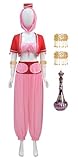 I Dream of Jeannie Costume for Women Red Genie Jeannie Costume Outfit and Accessories Halloween Dress Up (Red-1, Large)