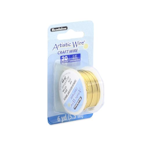Artistic Wire, 20 Gauge Tarnish Resistant Brass Craft Wire, 6 yd