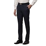 Raymond-Mens-Poly-Viscose-Blend-Checks-Pattern-Slim-Fit-Flat-Front-Formal-Trouser