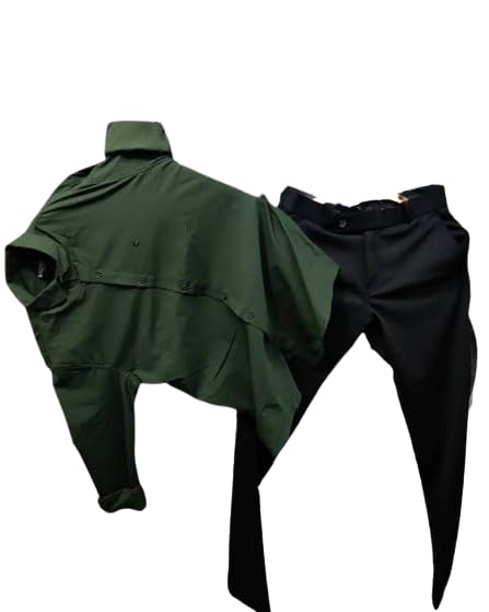Image of Men's Cotton Solid Full Sleeves Regular Fit Casual Shirt and Pant