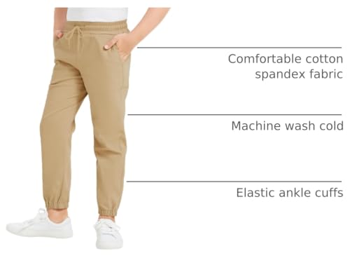Image of Pull on Stretch School Uniform Jogger Pants for Boys and Girls(2T-16Y)