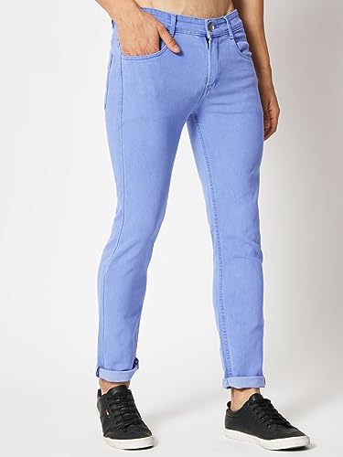 Image of KARGEENS Men Kargeens Men's Jeans Pant Slim Fit Stretchable Casual Wear Low Rise Cotton Blend Denim