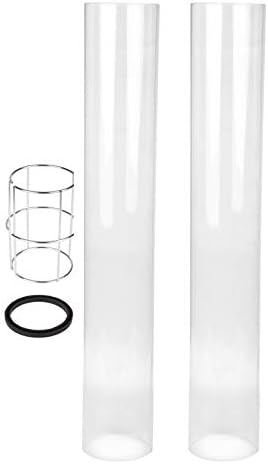Fire Sense 2-PC Glass Tube Replacement for 4-Sided Pyramid Patio Heater
