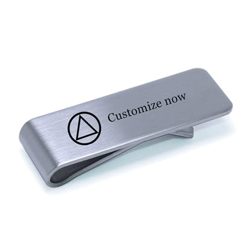 ForeverWill Personalized Sobriety Gift for Men,Customized Sober Keepsake Money Clip for Recovery,Alcoholics Anonymous Addiction Surgery Cancer Recovering for Son Dad Husband Friends