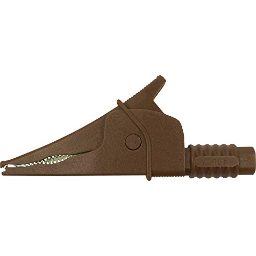 Cliff Croc Clip Clip Coccodrillo Di Sicurezza Plug-In 4 Mm Cat Iii 1000 V Marrone