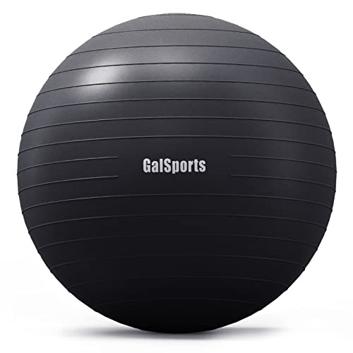 GalSports Yoga Exercise Ball for Working Out, Anti-Burst Slip-Resistant Stability, Swiss Physical Therapy, Balance Chair, Home Gym Fitness