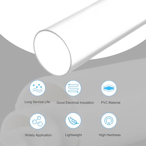 MECCANIXITY 2.6 Inch Clear PVC Rigid Pipe 66mm ID 75mm OD 14" Clear by MECCANIXITY - Used condition - Image 3