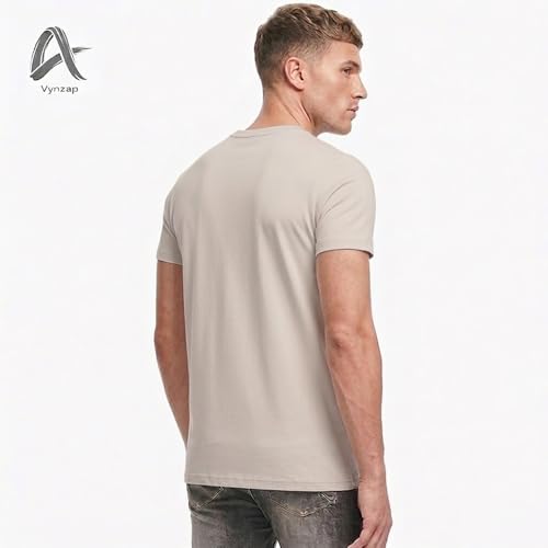 Image of Men's 100% Cotton Crew Neck T-Shirt | Regular Fit | Soft & Breathable | Casual Everyday Wear