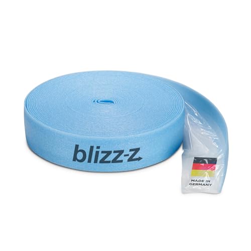 blizz-z protect Estrich-Randdämmstreifen mit Anschlussfolie (nicht selbstklebend) | 50 m x 8 mm x 100 mm (1 Rolle) | für Estrich, Boden, Fußbodenheizung | Polyethylen