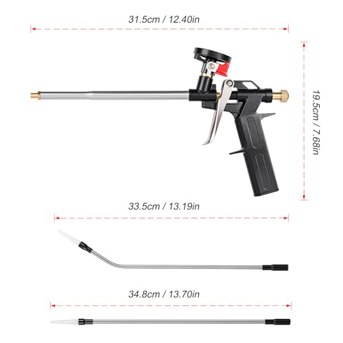 Image of No cleaning foam gun, can extend the tube to 35mm, black long tube can be reused (1)