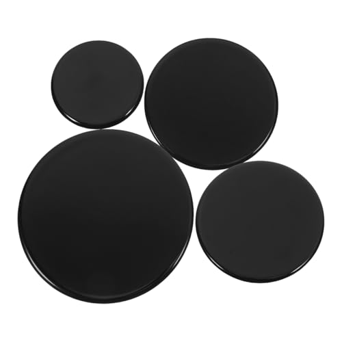 Angoily Gas Stove Burner Caps Replacement Set 4Pcs Universal Metal Cooker Hat Covers for Kitchen Stove Smooth Surface Burner Head Parts for Easy Cleaning and Heat Protection 3.93X3.93In by Angoily - Used condition - CA$17.27