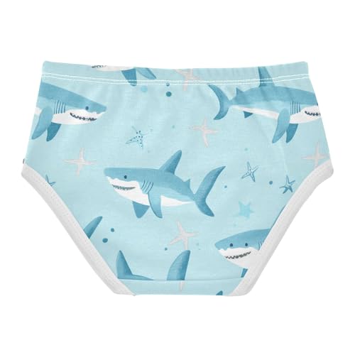 Wusikd Sharks Starfish Girls' Underwear Cotton Girls Briefs Soft Toddler Underwear 2T2