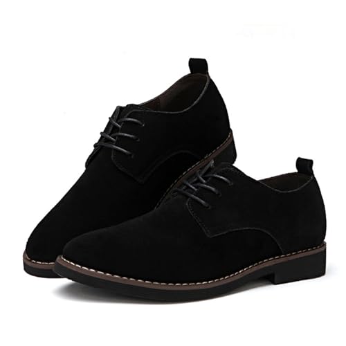 Image of Men's Suede Lace Up Oxfords Classic Wing Tips Dress Shoes Casual Luxury Business Work Office Derby Shoes