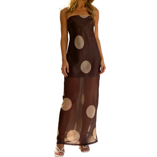Image of SOOKABEILA Women Y2k Boho Maxi Dress Floral Lace Sheer Tiered Flowy Cami Long Dress 2025 Summer Smocked Beach Sundress