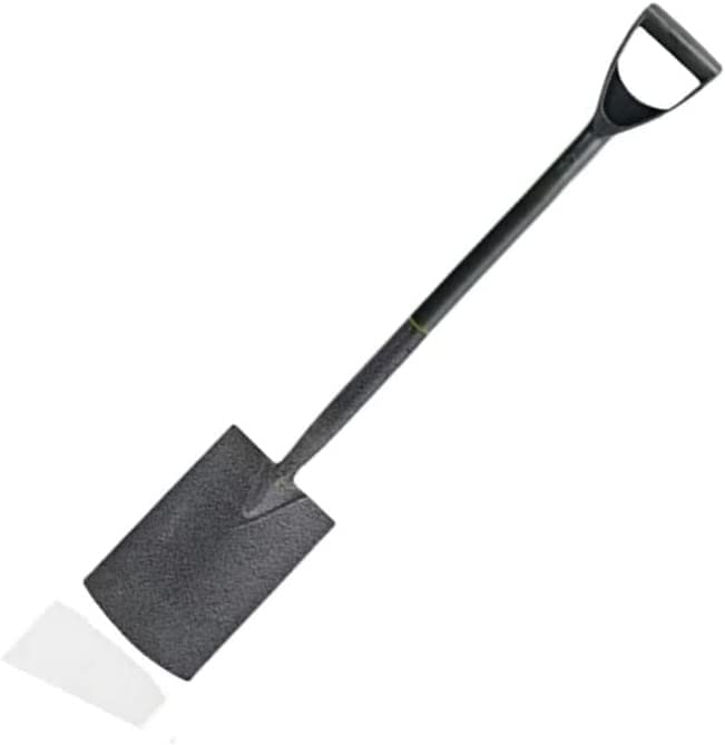 PaMeer Heavy Duty Spades For Gardening Border Spade & Shovels, Lightweight Carbon Steel Digging Spade With Ergonomic D Handle Perfect For Planting & Digging- Grey Edging Spade_7.5 x 18 x 102cm