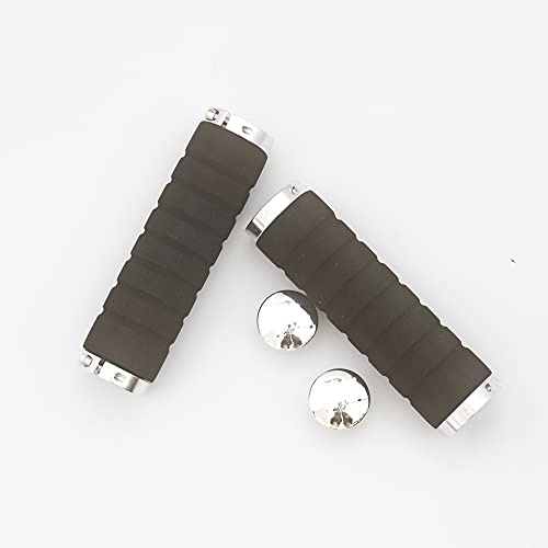 for BROMPTON Foam M/H/S Grips Aluminium Lock Handlebar Plugs BLACK - Image 2