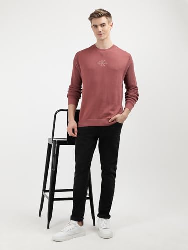 Calvin Klein Jeans Herren MONOLOGO SWEATER J30J325671, Purple (Apple Butter), XXL 6