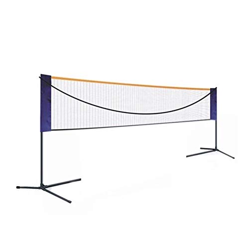 Kit de red de bádminton portátil estándar para tenis, pickleball, voleibol infantil, fácil de configurar una red deportiva con barras, para interiores o exteriores, playa, entrada
