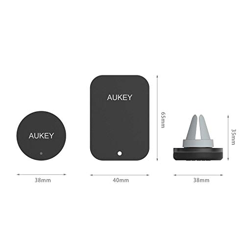 AUKEY Car Phone Mount Air Vent Magnetic Cell Phone Holder Compatible with iPhone X/8/8 Plus/7/7 Plus/6s Plus, Samsung Galaxy, LG, Nexus and More, Grey - Thumbnail 7