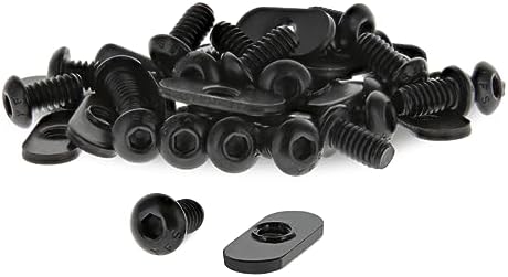 80/20 Inc. , 3393, 10 Series, Bolt Assembly: 1/4-20 x.5 Button Head Socket Cap Screw (BHSCS) and Slide-In Economy T-Nut (25 Pack)