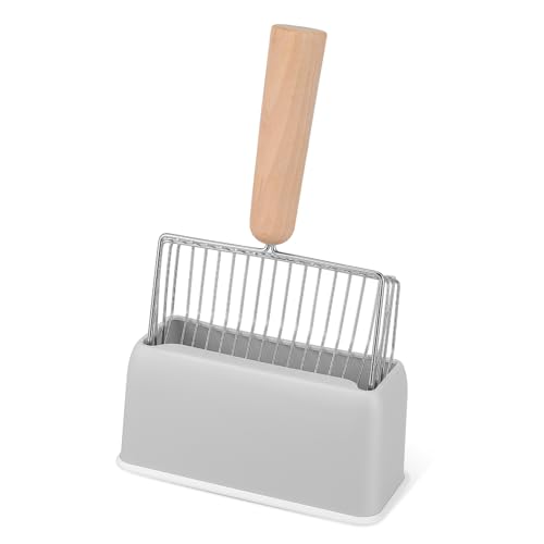 BESPORTBLE 1Set Litter Box Scooper with Holder Durable Metal Cat Litter Scoop for Efficient Cleaning Stylish Design and Robust Construction for Cats and Kittens