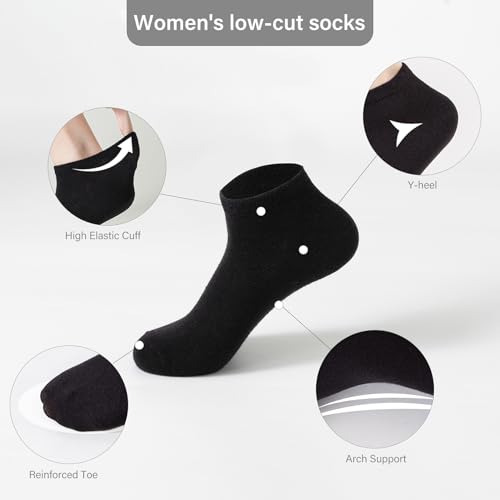 Womens Ankle Socks Short Low Cut Cotton Comfort Breathable Casual Socks 3/6/12/18 pairs2