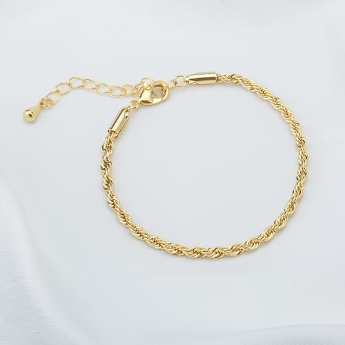 Poxtex Gold Rope Bracelet For Women thumb #6