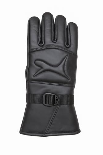 Image of TLN Genuine Leather Gloves for Men | Premium Soft Driving, Biking & Winter Gloves, Warm, Stylish & Durable Hand Gloves for Outdoor & Daily Use