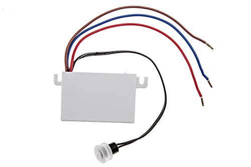 HUBER Twilight 2 Interrupteur crépusculaire extérieur, capteur crépusculaire réglable [5-50 Lux], capteur IP44 protégé I Interrupteur crépusculaire encastré, 230V