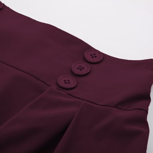 Image of Belle Poque Women's Midi Pleated A-Line Skirts Pockets