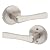 Kwikset Katella Interior Passage Door Handle, Lever For Closet and Hallway Doors, Reversible Non-Locking Handle Lever, Satin Nickel, with Microban Protection