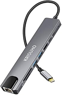 USB C HUB usb c to ethernet adapter USB C to HDMI with 4K HDMI USB 3.0/USB-C 3.0 RJ45100M Ethernet 100W PD Micro SD/SD Card Reader ethernet to USB c