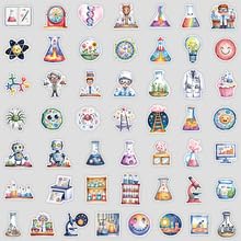 50PCS Science Laboratory Stickers for Luggage,Scrapbook,Laptop,Bumper,Helmet,Guitar,Cartoon Physics Biology Waterproof Vinyl Sticker,Teens Adults Decal,hemistry Experiment Aesthetic Graffiti Decals - Image 4