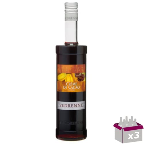 Lot de 3 Vedrenne - Crème de cacao brun 25° - 70cL