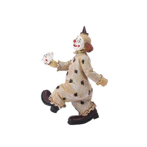Generic Clown Figurine Desk Ornament Modern Creative Collectible Sculpture Statue for Bedroom Entrance Indoor Bookshelf Decoration, Style A