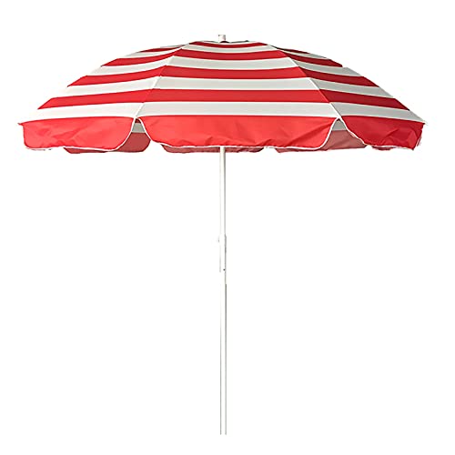Sombrilla de playa con tela Oxford LYGSWDB de 7,2 pies y 8 varillas de acero estables