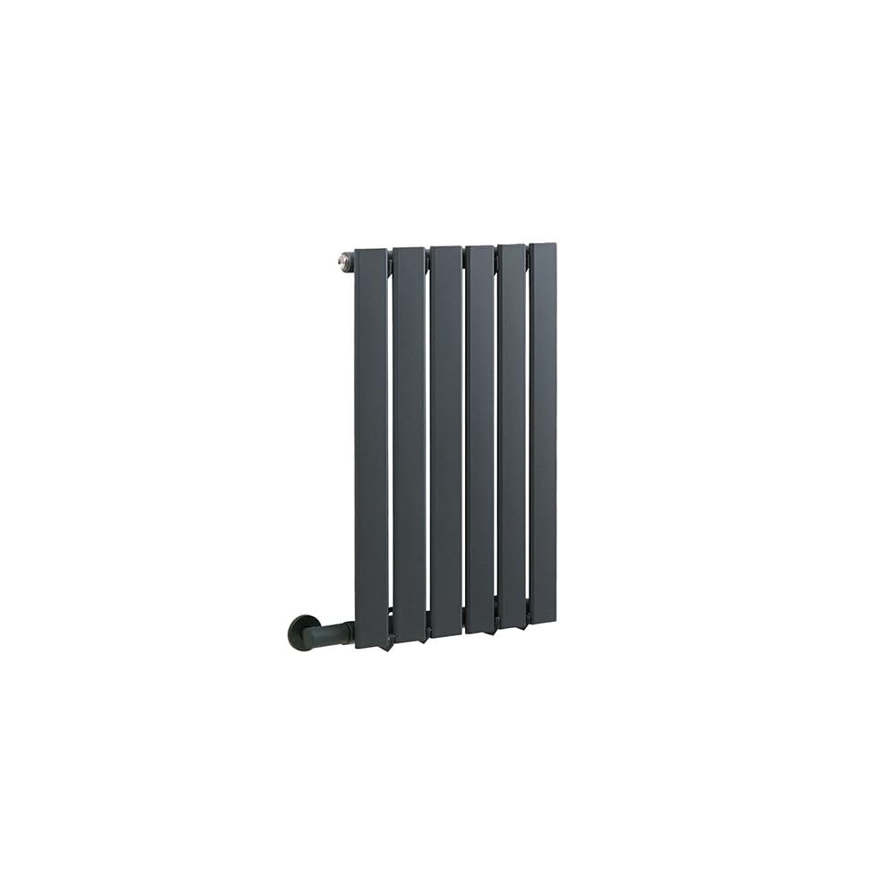 Milano Anthracite Alpha 400W Horizontal Single Flat Panel Electric Radiator - 635Mm X 420Mm