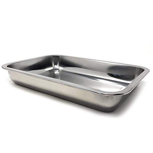 Space Home - Set of 2 Deep Stainless Steel Serving Tray - Serving Dish/Platter - Rectangular Serving Tray - 36 x 27 cm - Image 2