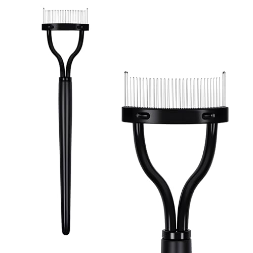 Lash Comb Eyelash Separator Tool – Metal Teeth Mascara Clump Remover, Precision Eyelash Comb for Natural, Defined Lashes – Portable Makeup Beauty Tool