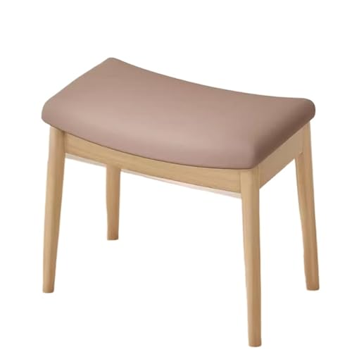 DSFIHJO Reposapies Sofa Reposapiés, Taburete de tocador con cojín Silla Montar, otomana cóncava Moderna Asiento tapizado for Entrada, Dormitorio, Patio, Sala Estar Puff almacenaje(Khaki)