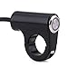 22mm Interrupteur de Commande Electrique Moto Guidon Commutateur Montage Bouton Poussoir Phare Frein Feux Antibrouillard CNC en Aluminium 10-12V 10-16a(Un bouton de type réinitialisation automatique)
