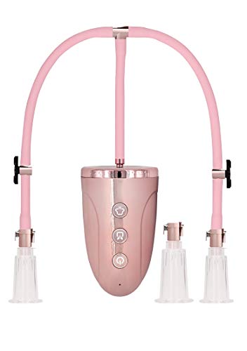 Shots Pumped - Large Automatic Rechargeable Clitoral & Nipple Pump Set - Pink