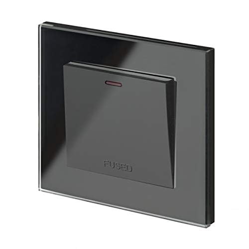 Retrotouch 01763 Black Crystal PG 13A DP Switched Fused SPUR