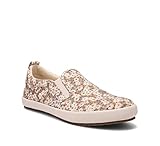Taos Footwear Women's Dandy Natural Floral Multi Sneaker Slip On 8 M US